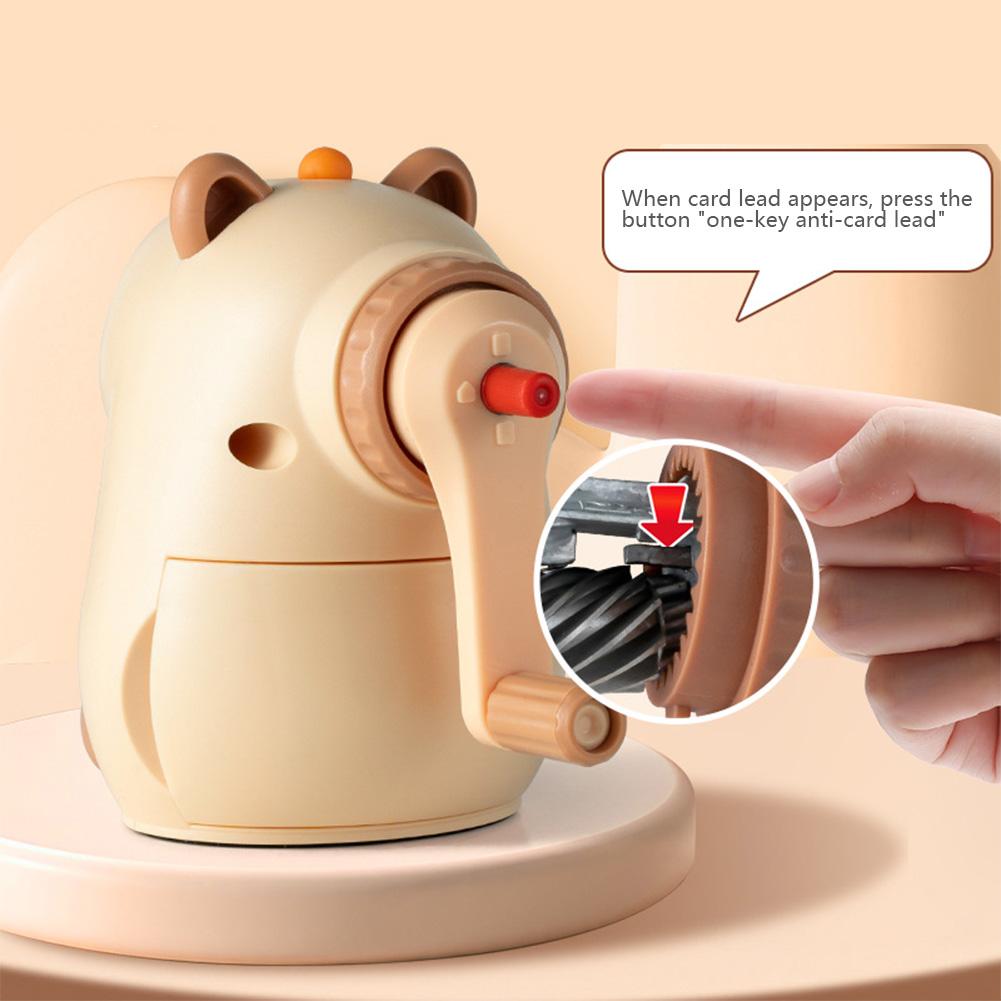 Cute Cartoon Capybara Hand Crank Mechanical Pencil Sharpener Pencil Automatically Enters Pencil Sharpening Tool Stationery