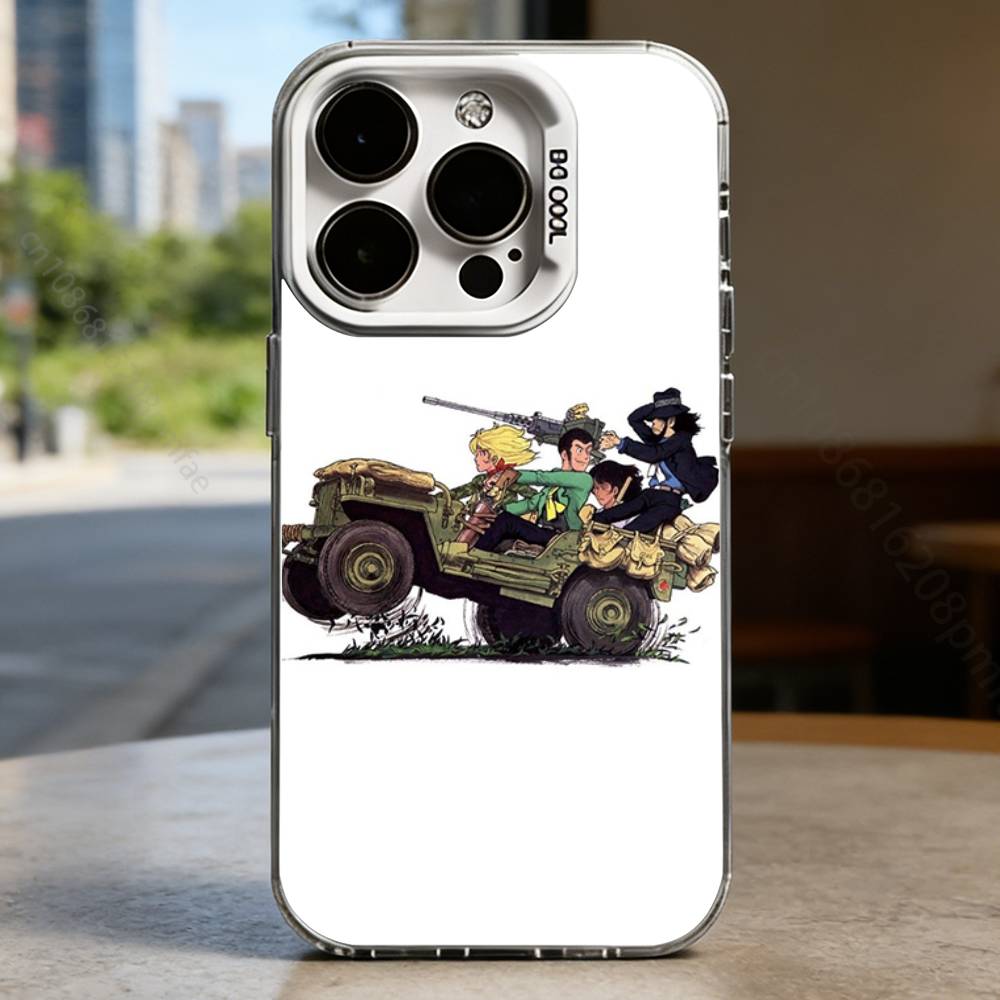 Anime L-Lupin The Third White Shockproof Phone Case For iPhone 16,15,14,13,12,11,Pro,XS,Max,Plus,Mini,SE