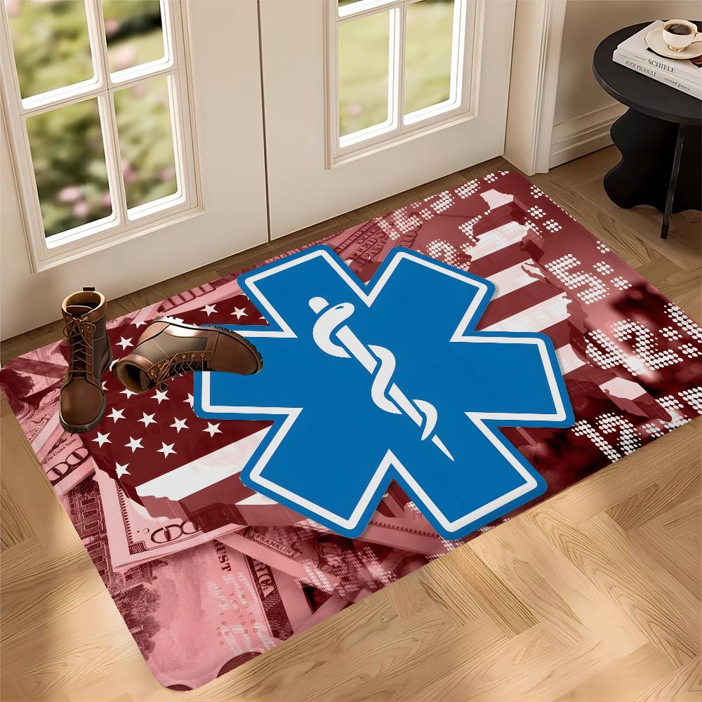 Ems Star Of Life Anime Bathroom Mat Anti-slip Absorb Water Long Strip Cushion Bedroon Mat Welcome Doormat