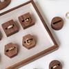 Solid Wood Jewelry Displays Rack Square Rings Trinket Showcase Stand Counter Ring Jewellery Show Holder Live Stream Display Prop