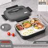 Insulated Lunch Bag with Compartmented Stainless Steel Bento Box for Office or School Meals