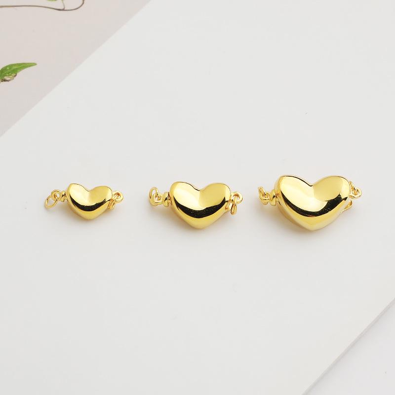 

Застежка в форме сердца из стерлингового серебра с жемчугом юаньбао для ожерелья или браслета своими руками Medium