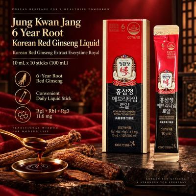 Jung Kwan Jang Ginseng Rouge Coréen Liquide Racine 6 Ans