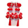 2024 Autumn/Winter Children's Red Hair Clips – Chinese Hanfu Style for New Year