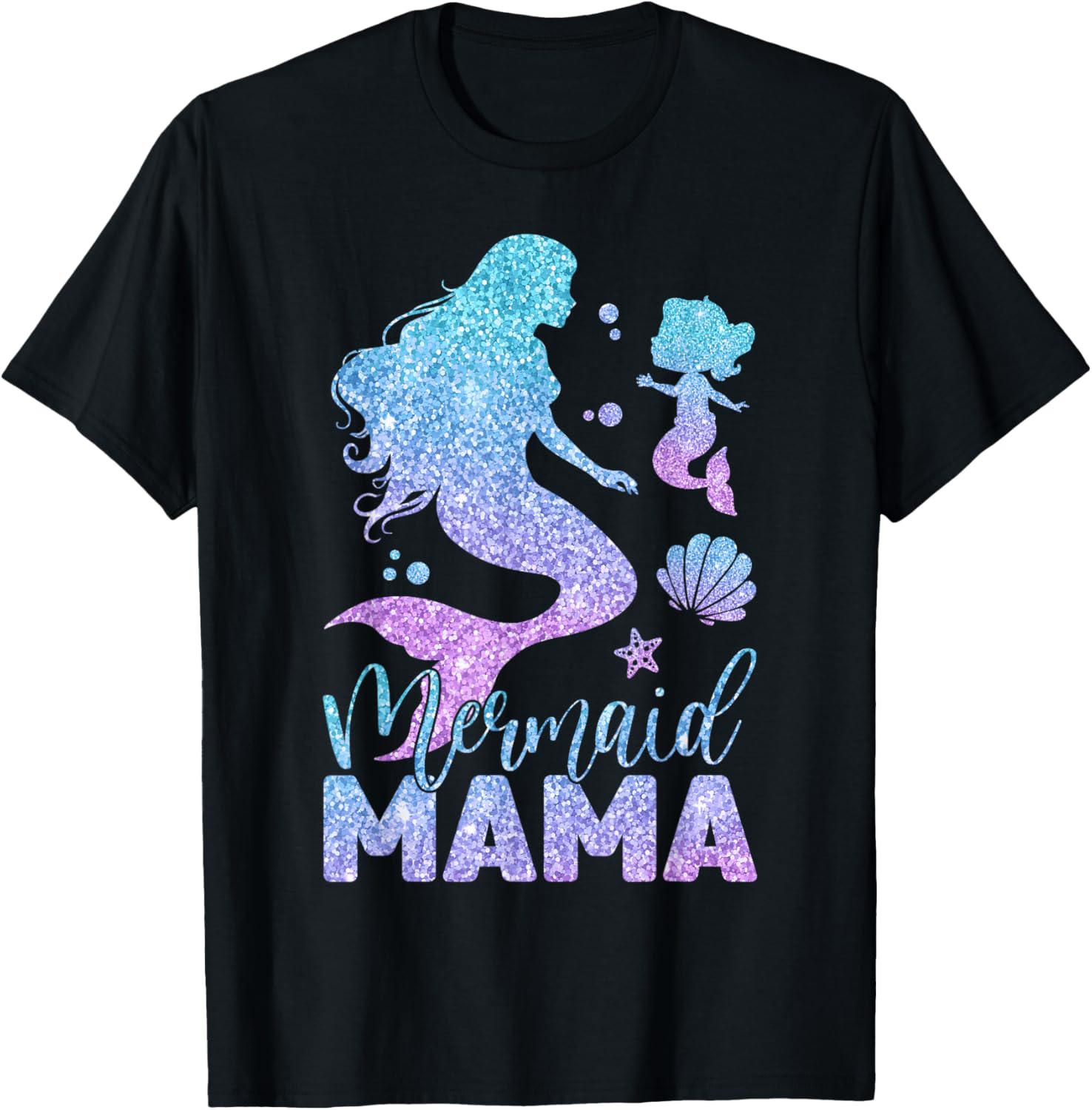Cute Mermaid Mama Mermaid Mom Mommy Happy Mothers Day Women T-Shirt S