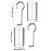 2 Set Tilt Wand Wire and Sleeve Collar for Horizontal Mini Blinds Wand Replacement with Hook Window Blind Repair Parts
