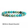 Nature Imperial Jaspers Beads Bracelets for Women Lake Blue Sea Sediment Turquoises Bracelets Men Natural Energy Stone Jewelry