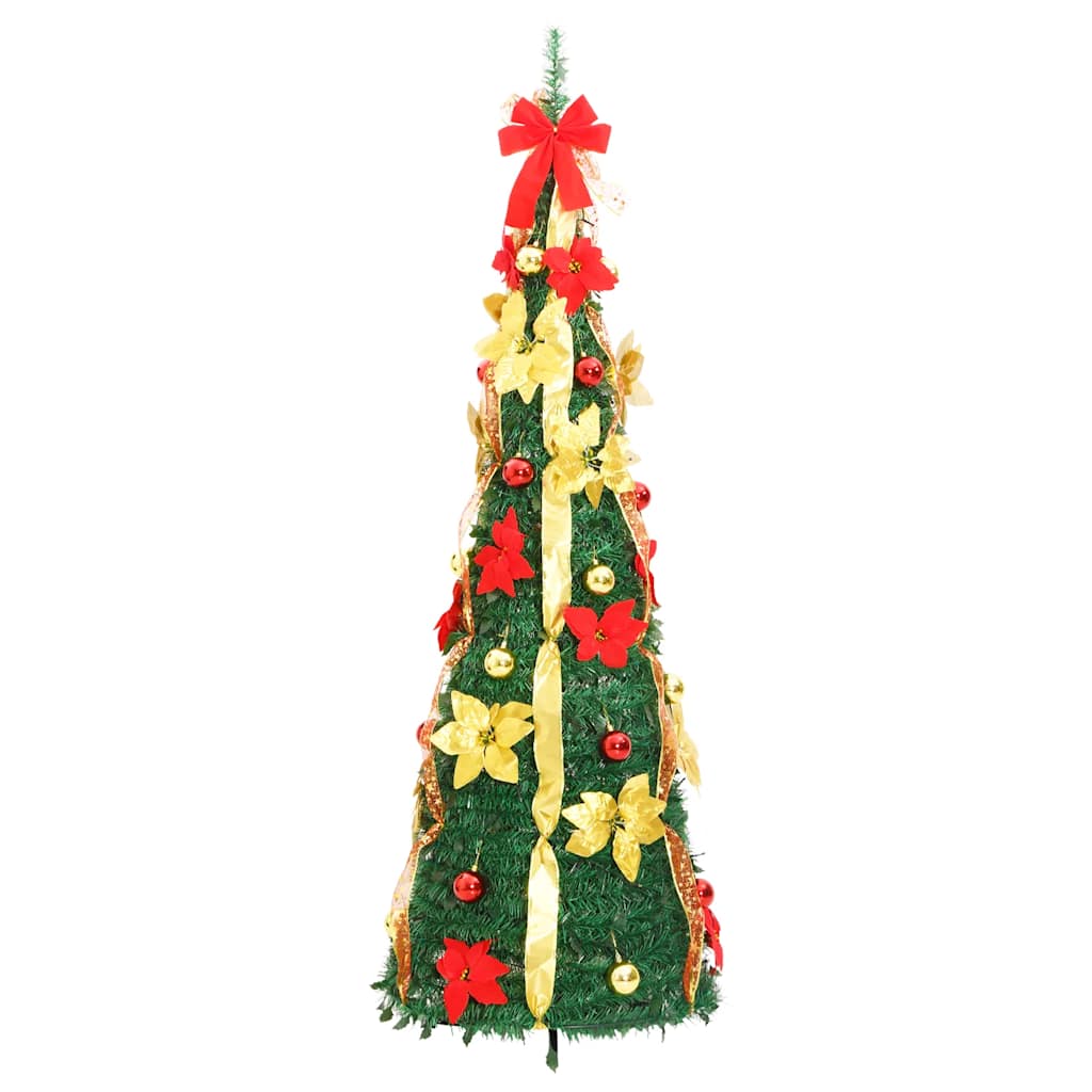 Pop Up Artificial Christmas Tree with 50 LEDs Green 120 Cm