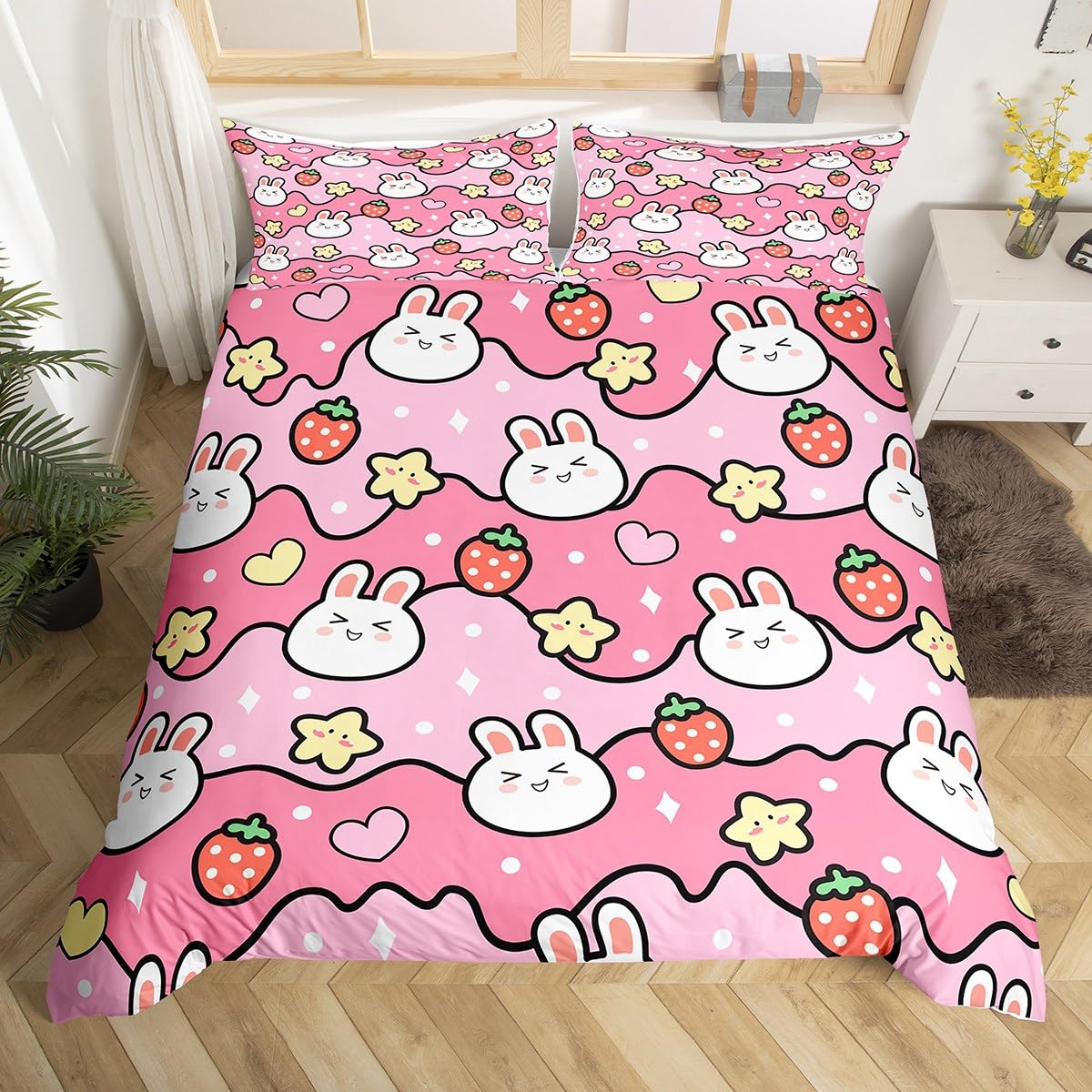 Пододеяльник с изображением мультяшного кролика — фото 8