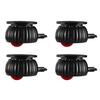 4PCs with Brake Adhesive Universal Wheel Casters Strong Load-bearing 360° Rotation Type Self Adhesive Pulley Mute