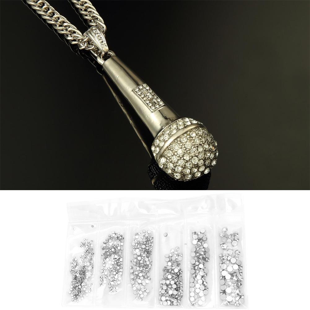   Colorful   Glass Nail Art Rhinestons Decoration Costumes Material Package(Silver)