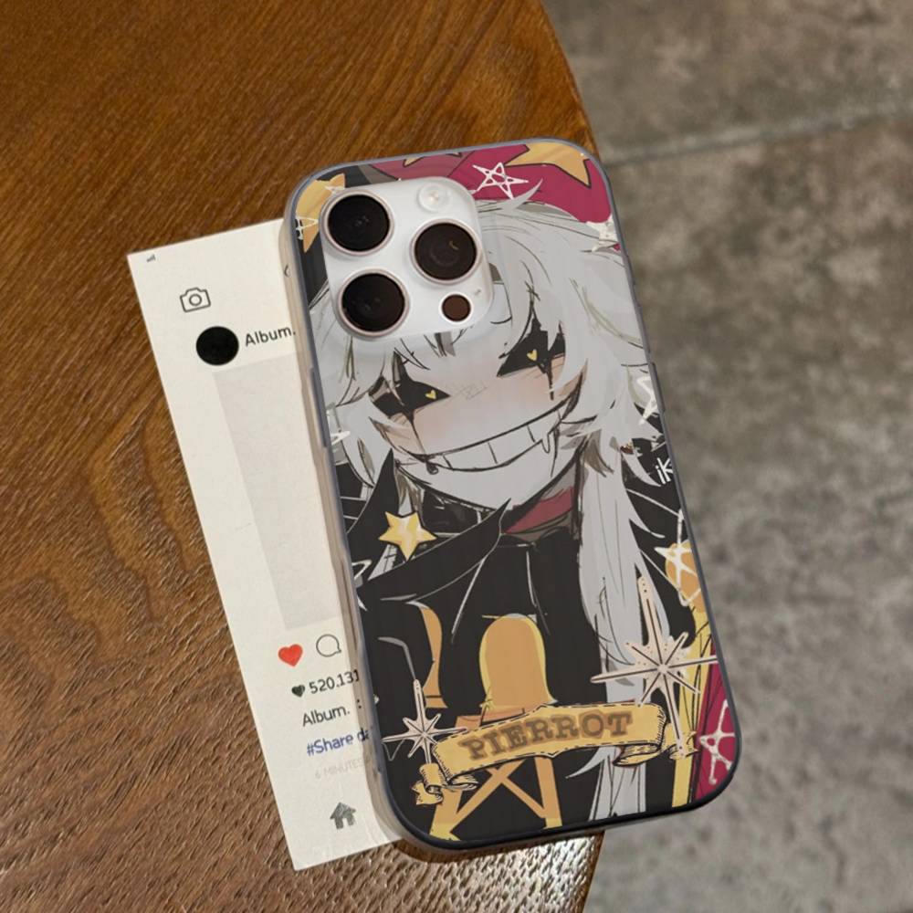 Pierrot The Freak Circus Funny Game Corrugated Stripe Phone Case For IPhone 17 16 15 14 13 12 11 Pro Max Plus Pro Shockproof