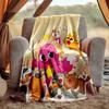 Pinkfong Flannel Blanket Soft Warm All-Season Throw, Design for Camping, Car Travel, Hiking Sofa, Bed, Office Perfect Gift for Parties