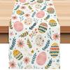 Happy Easter Egg Table Runner Easter Spring Decorations For Tables Indoor Home Party Decor