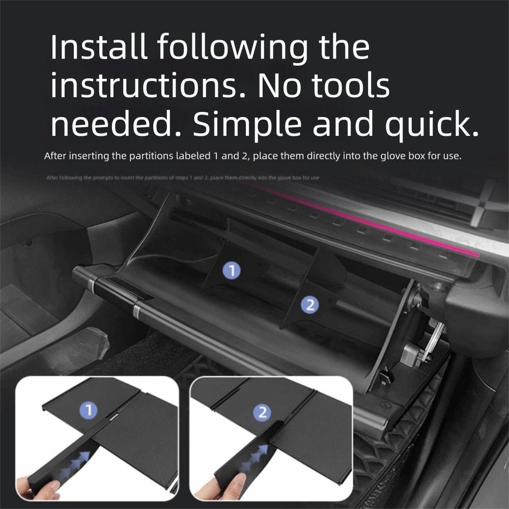 Non-Slip Glove Box Organizer Waterproof Durable Car Divider Tray Dirt-Resistant Storage Tray for 2025 2025 2026 Hyundai Santa Fe