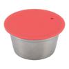 Stainless Steel Refill Coffee Capsules Reusable Coffee Filter Cup Set with Powder Cover for Dolce