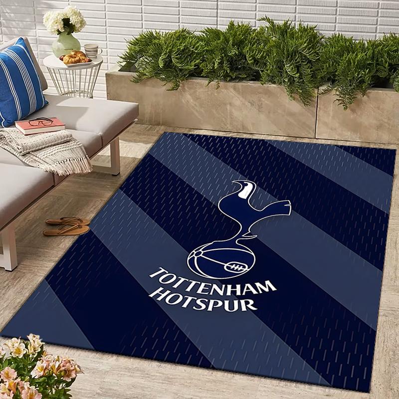 T-Tottenham Hotspur Design Teppich - Rutschfest, Weich & Gemütlich Fußmatte für Wohnzimmer, Schlafzimmer, Büro - Dekoteppich für Innen/Außen