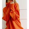 2025 Women's Turtleneck Sweater Solid Color Loose Knitwear Autumn Winter Fashion Ins Style Pullover