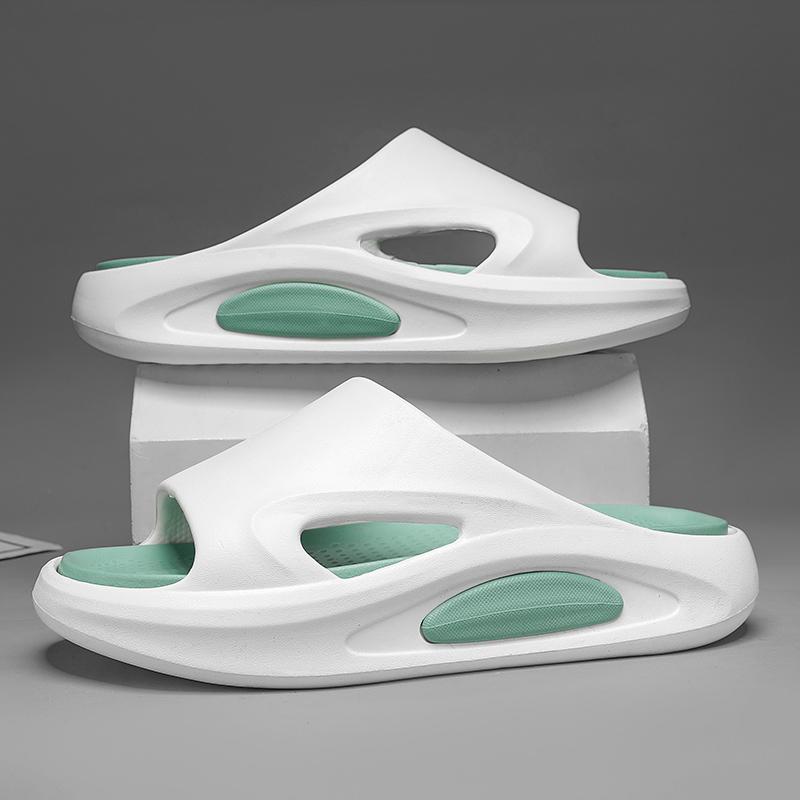 

Новые мужские тапочки, уличные пляжные сандалии, удобные для дома, мягкие нескользящие шлепанцы, шлепанцы для мужчин, тапочки для ванной, домашняя обувь 40-41