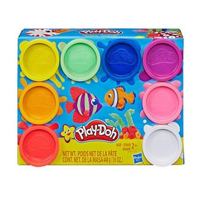 Hasbro Play-Doh Colordough Nowy 8-pak, mieszane kolory, 530g, koreańskie zapasy zabawek