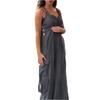 Women's Fashion Casual Loose Pocket V-Neck Colour Jumpsuit