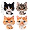 Realistic Big Face Cat Keychain Fluffy Fluffy Kitty Pendant Backpack Ornament  Backpack Decoration