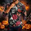 Men's Long Sleeve Shirt with Halloween Print for Casual Everyday Wear