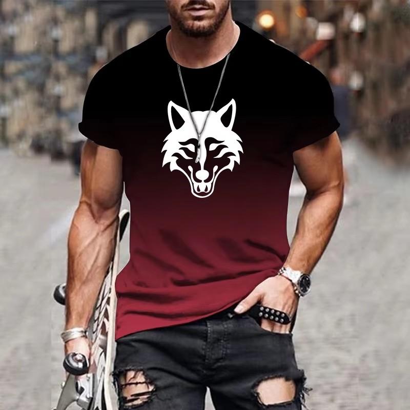 Летняя мужская футболка с рисунком животных 3D — фото 9