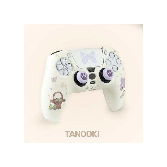 Kit Accessoires PS5 - TANOOKI - TNK0001 - Coque Rigide - Grips - Sticker Touchpad
