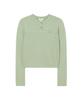COVERNAT WOMAN Layered Round Neck Knit Light Green