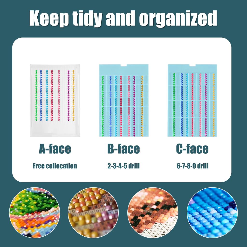 Diamond Art Painting Tools Accessories Portable Art Painting Trays Tools Sturdy ABS Diamond Art Painting Tools Diamond Art Set