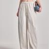 Women's Spring-Summer Curved Blade Wide-Leg Casual Pants - Loose, Straight, Versatile, Nine-Point Length