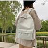 large-capacity Harajuku backpack junior high school student college student high school backpack male high school student solid color