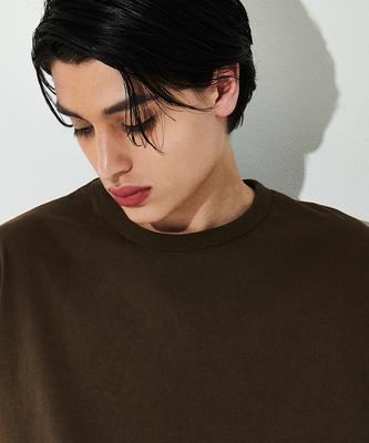 ATTENTIONROW 21S5M040 Sideline Big Label Oversized T-Shirt (Khaki)