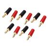 5 Sets Four Blade Speaker Connector 2.5mm Soldering Connector Male  Banana Plug  Electronic Projects