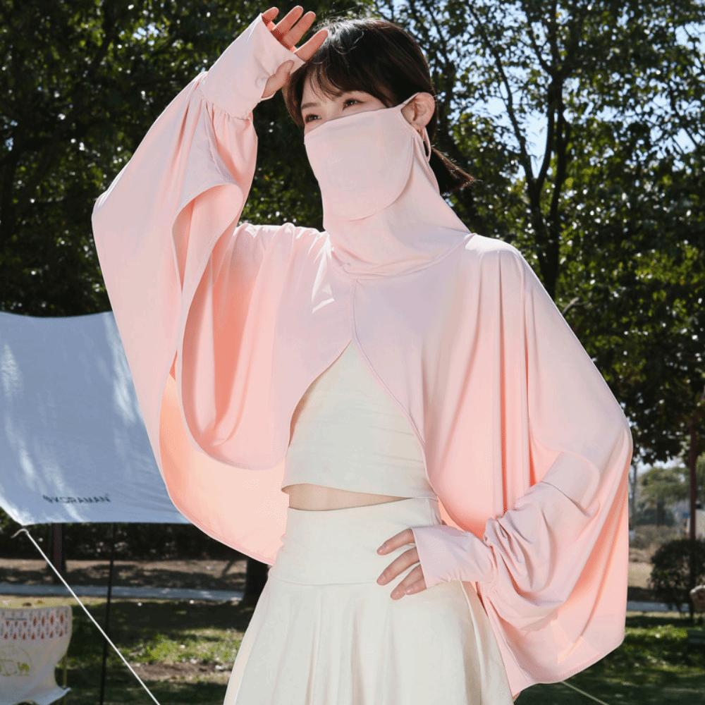 Eisige Seide Sonnenschutz-Umhang 2 in 1 Sommer-Armstulpen UV-Schutz-Umhang für Angeln Laufen