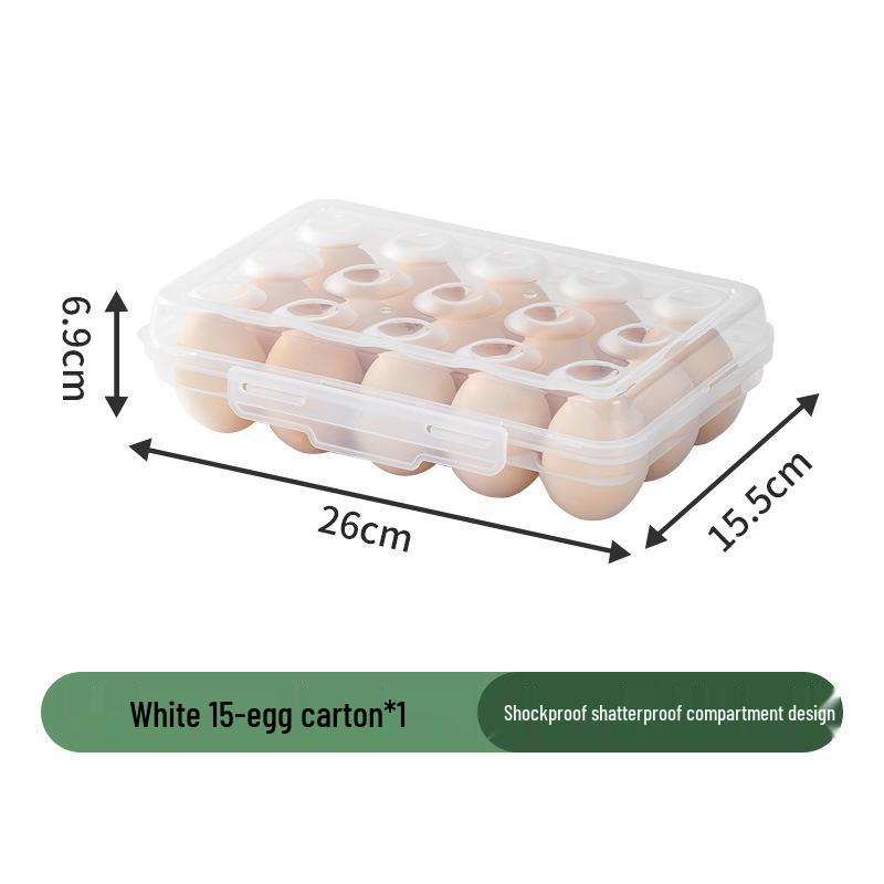 Shockproof Outdoor Egg Storage Box - Shatterproof, Transparent Plastic Tray for Camping and Refrigerator Use