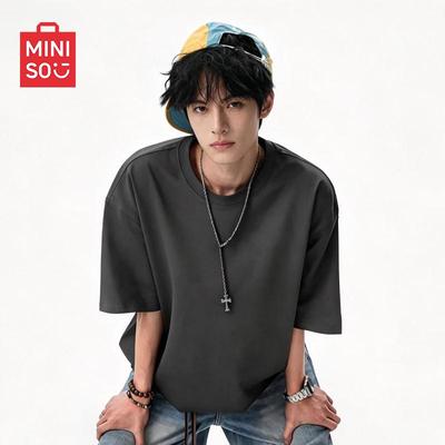 Men's Summer Pure Cotton Loose Fit Round Neck T-Shirt