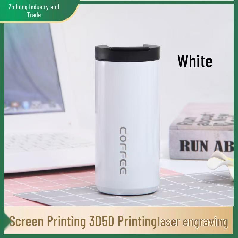 304 Stainless Steel Portable Thermos Coffee Cup - Simple & Creative Design for Couples