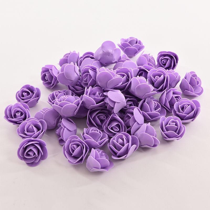 50Pcs/lot DIY Handmade Foam Flowers 3.5cm Rose Flower Head Artificial PE Foam Rose Wedding Decoratio