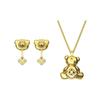 Swarovski Teddy Lucky Bear Earring Set Crystal Cubic Zirconia Necklace Women Jewelry 5643798