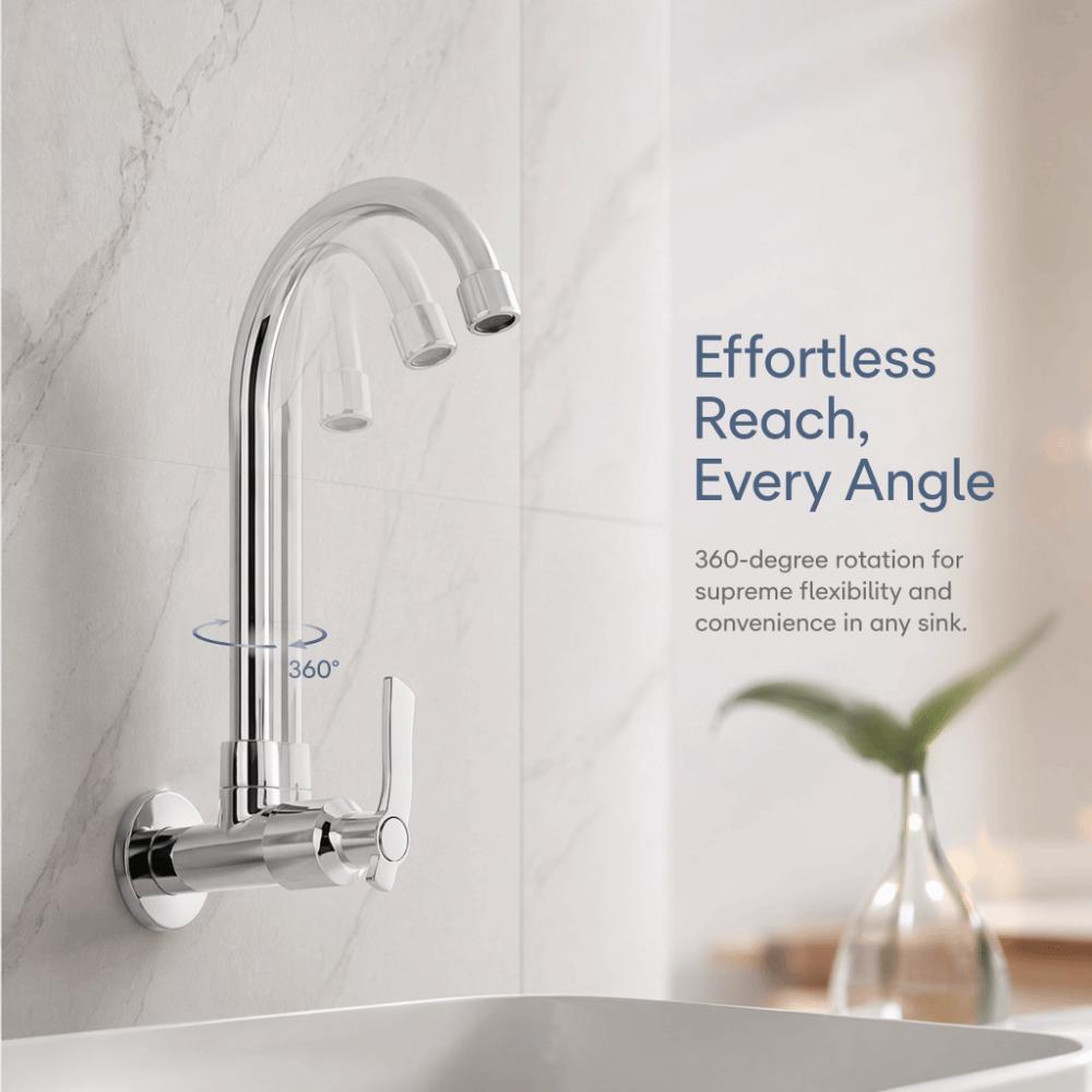 Single Cold Water Faucet Tap Wall Mounted Water Tap Modern Faucet Kitchen Sink