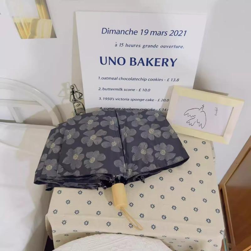 

Отделение масляной живописи, черный зонт с цветком, upf50_, автоматический, солнечный и дождливый, складной солнцезащитный зонт для школьниц, ультрафиолетовый солнцезащитный зонт