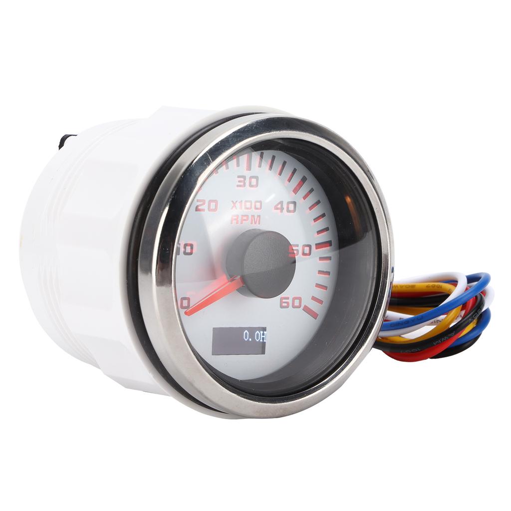 52mm 6K Pointer Tachometer Gauge IP67 Waterproof for 1?8 Cylinder Motorcycle Gasoline Car Boat
