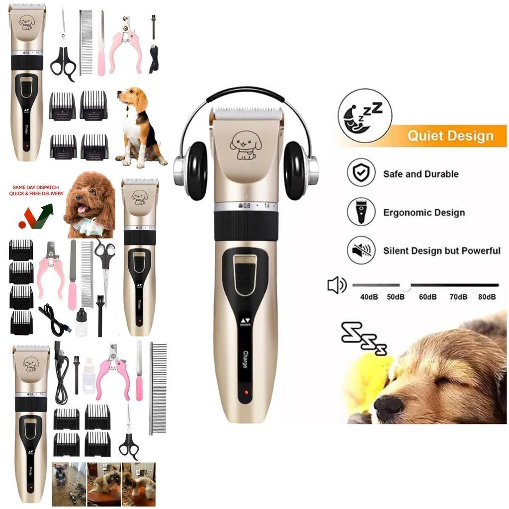 Premium Klippemaskin for Kjæledyr, Elektrisk Hundehårtrimmer for Katter og Hunder med Slitesterkt ABS-materiale