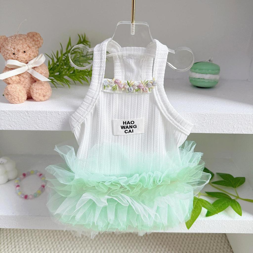 Haustier-Prinzessin-Kleid: Frühlings-/Sommer-Puff-Tüllrock für Katzen & kleine Hunde