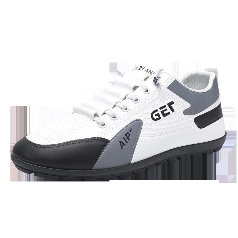 

Men s versatile sports running shoes lightweight fashion casual white shoes thick sole non-slip wear-resistant one pedal 39