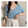 NaVaVa Men Ribbed V Neck Short sleeVe Knit Nk2246