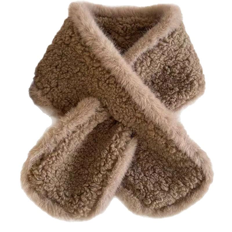 Women's Plush Lambswool Scarf: Thickened, Warm, Versatile Neck Warmer