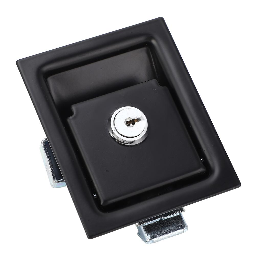 Tool Box Latch with 2 Keys Carbon Steel 3.3x2.7in Flush Mount RV Toolbox Handle Lock for Caravan Tru